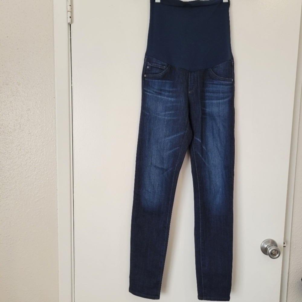 3/ $30 AG Adriano Goldschmied‎ Maternity High Rise Ankle Jeans 27 R Dark Wash